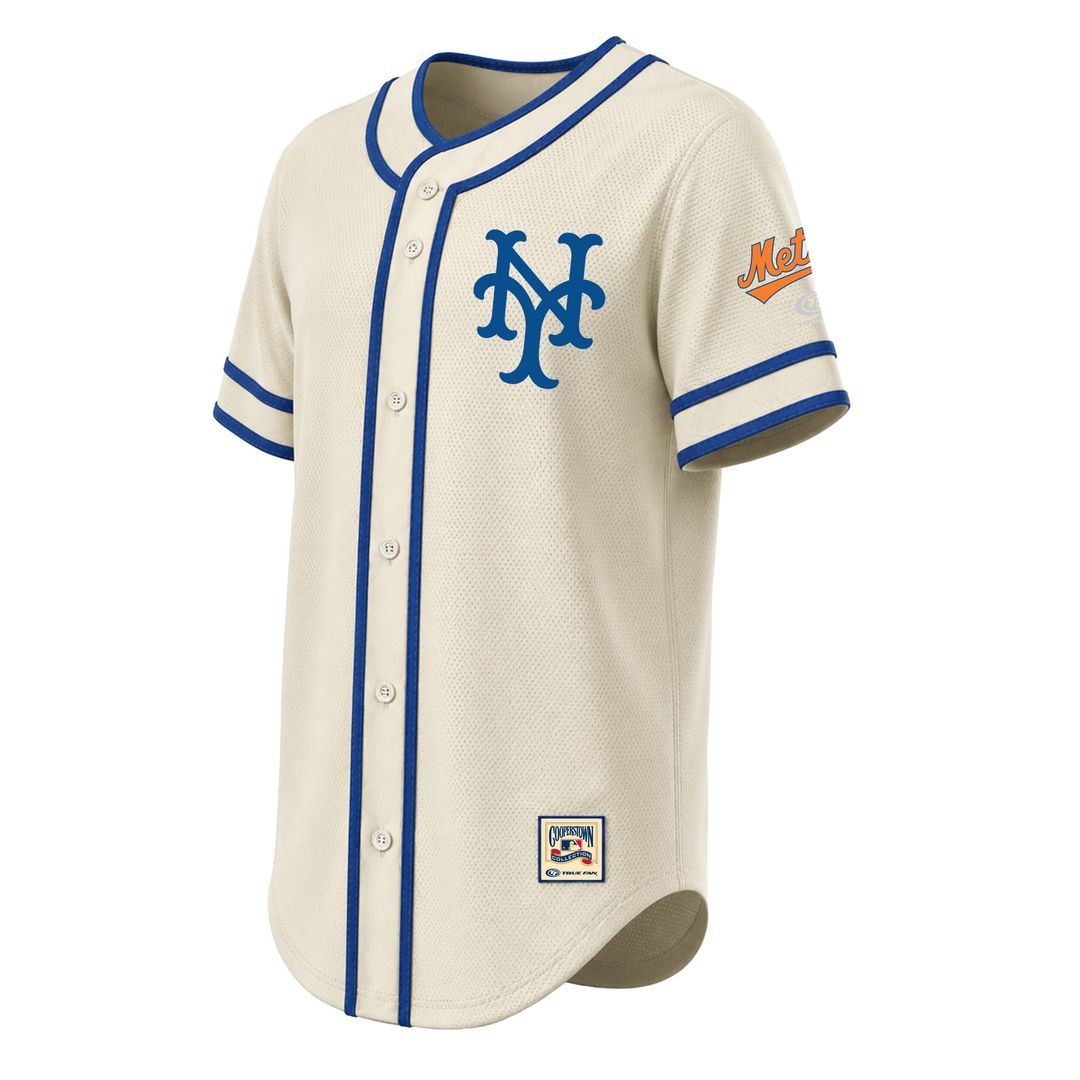 New York Mets Stitches Throwback Fashion Jersey - Natural | MLB Fan Gear