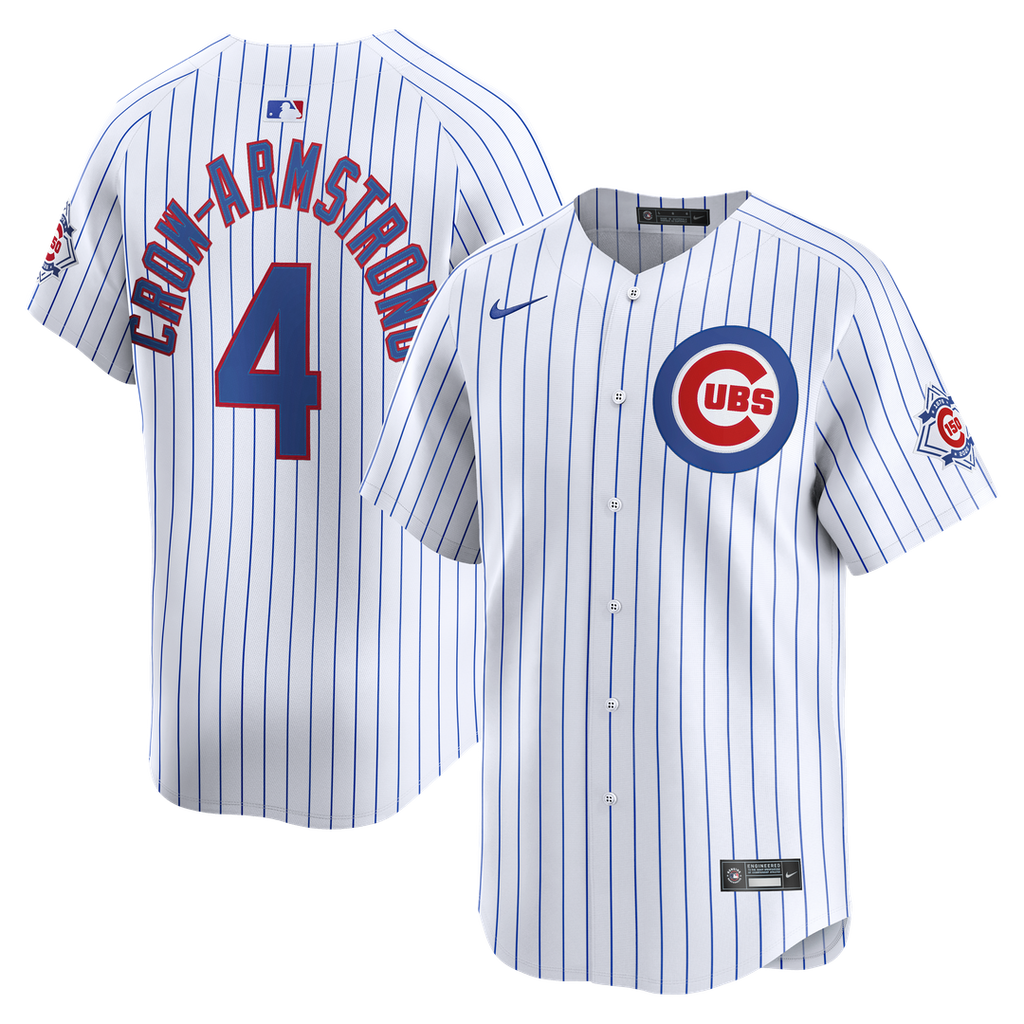 Pete Crow-Armstrong Chicago Cubs Nike 150th Anniversary Limited Jersey - White | MLB Fan Gear