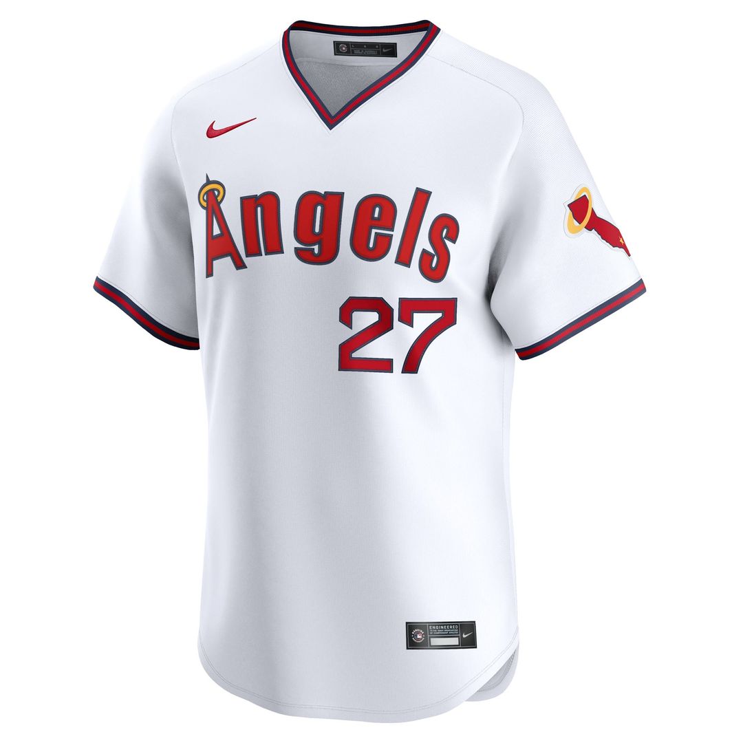 Mike Trout Los Angeles Angels Nike Alternate Limited Jersey - White | MLB Fan Gear