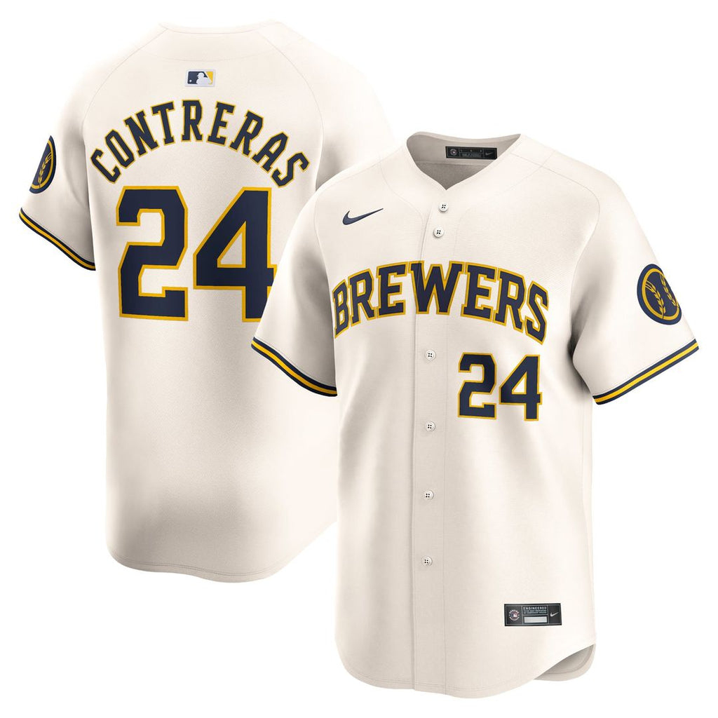 William Contreras Milwaukee Brewers Nike Home Limited Player Jersey - Cream | MLB Fan Gear
