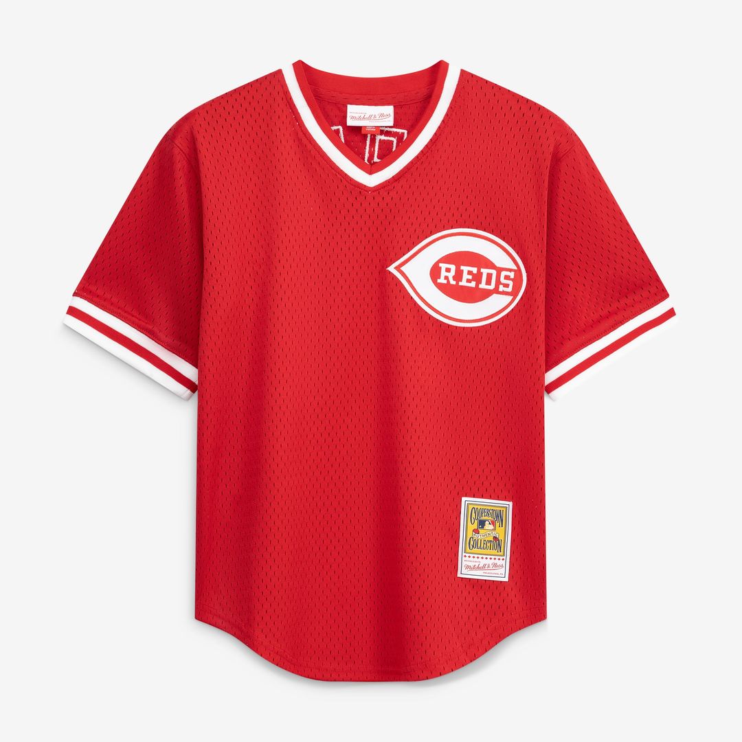 Barry Larkin Cincinnati Reds Mitchell & Ness Youth Cooperstown Collection Mesh Batting Practice Jersey - Red | MLB Fan Gear