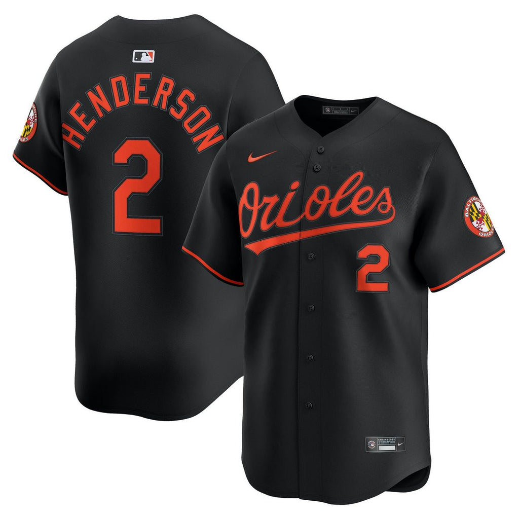 Gunnar Henderson Baltimore Orioles Nike Alternate Limited Player Jersey - Black | MLB Fan Gear