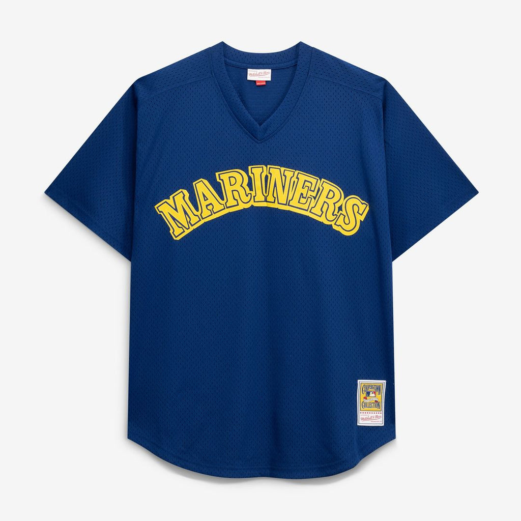 Seattle Mariners Mitchell & Ness Big & Tall Cooperstown Collection Mesh Batting Practice Jersey - Navy | MLB Fan Gear