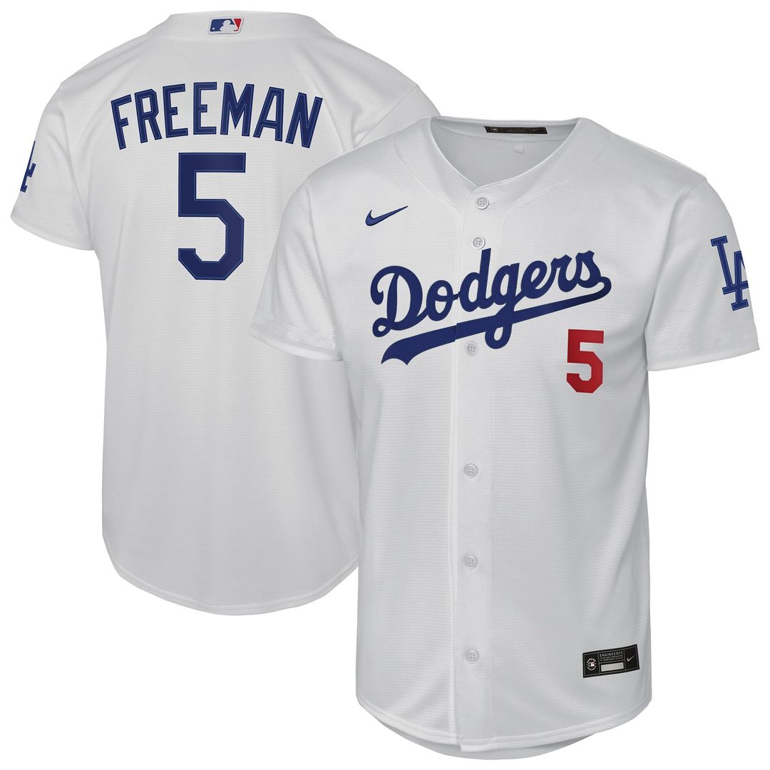 Freddie Freeman Los Angeles Dodgers Nike Youth Home Stadium Jersey - White | MLB Fan Gear