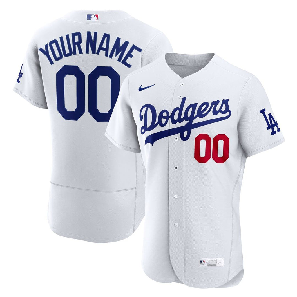 Los Angeles Dodgers Nike Home Authentic Custom Jersey - White | MLB Fan Gear