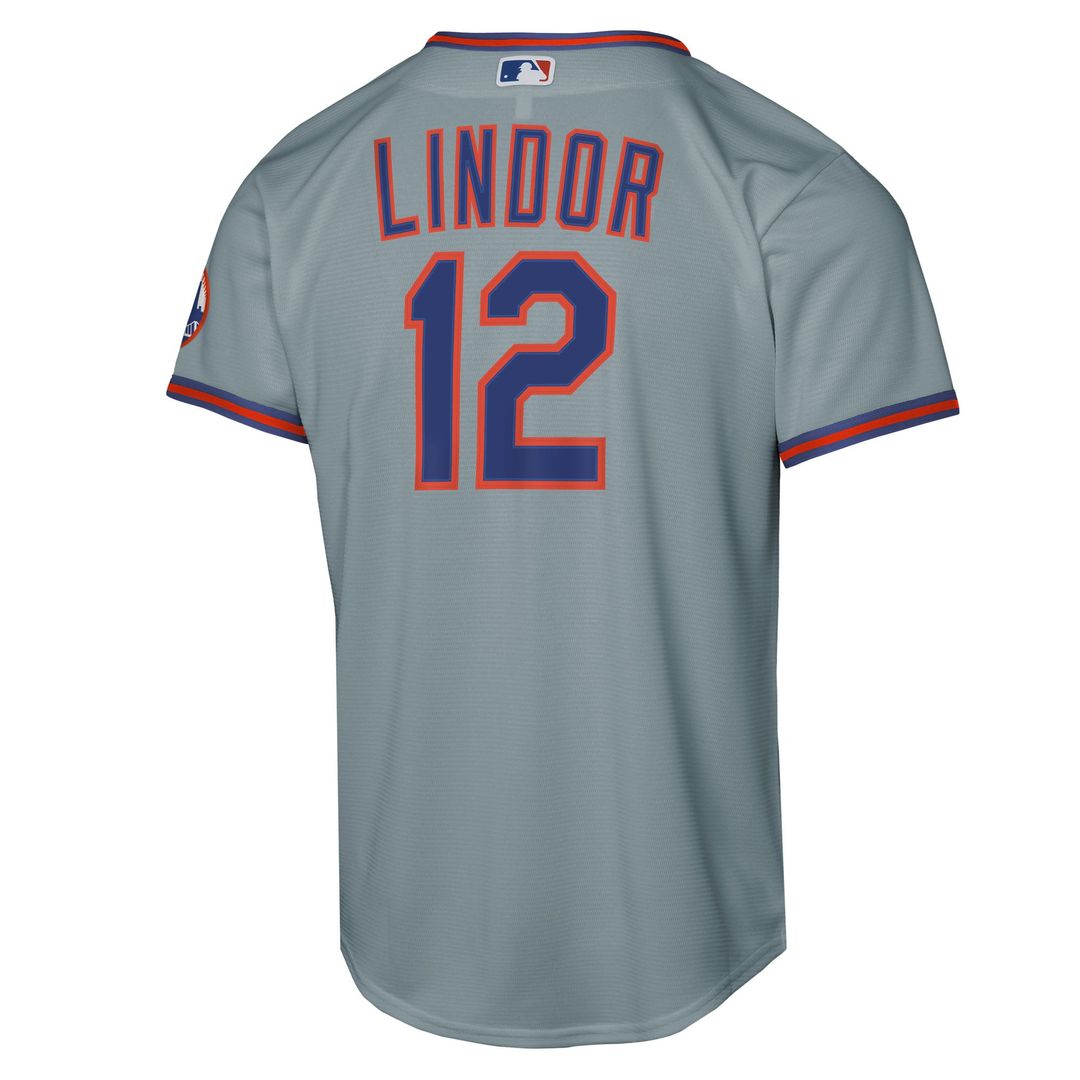 Francisco Lindor New York Mets Nike Youth Road Stadium Player Jersey - Gray | MLB Fan Gear