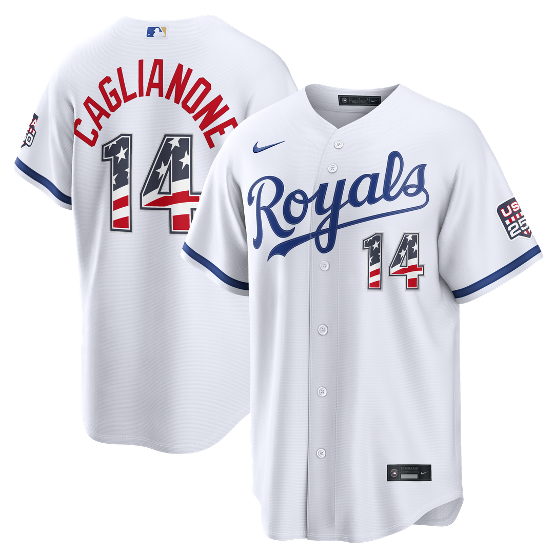 Jac Caglianone Kansas City Royals Nike USA 250 Fourth of July Home Stadium Jersey - White | MLB Fan Gear