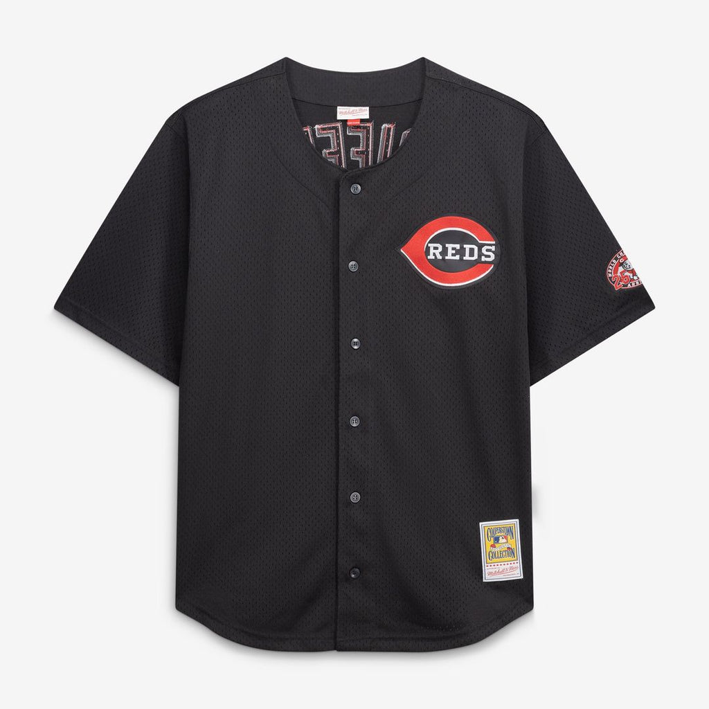 Ken Griffey Jr. Cincinnati Reds Mitchell & Ness Big & Tall Cooperstown Mesh Batting Practice Jersey - Black | MLB Fan Gear