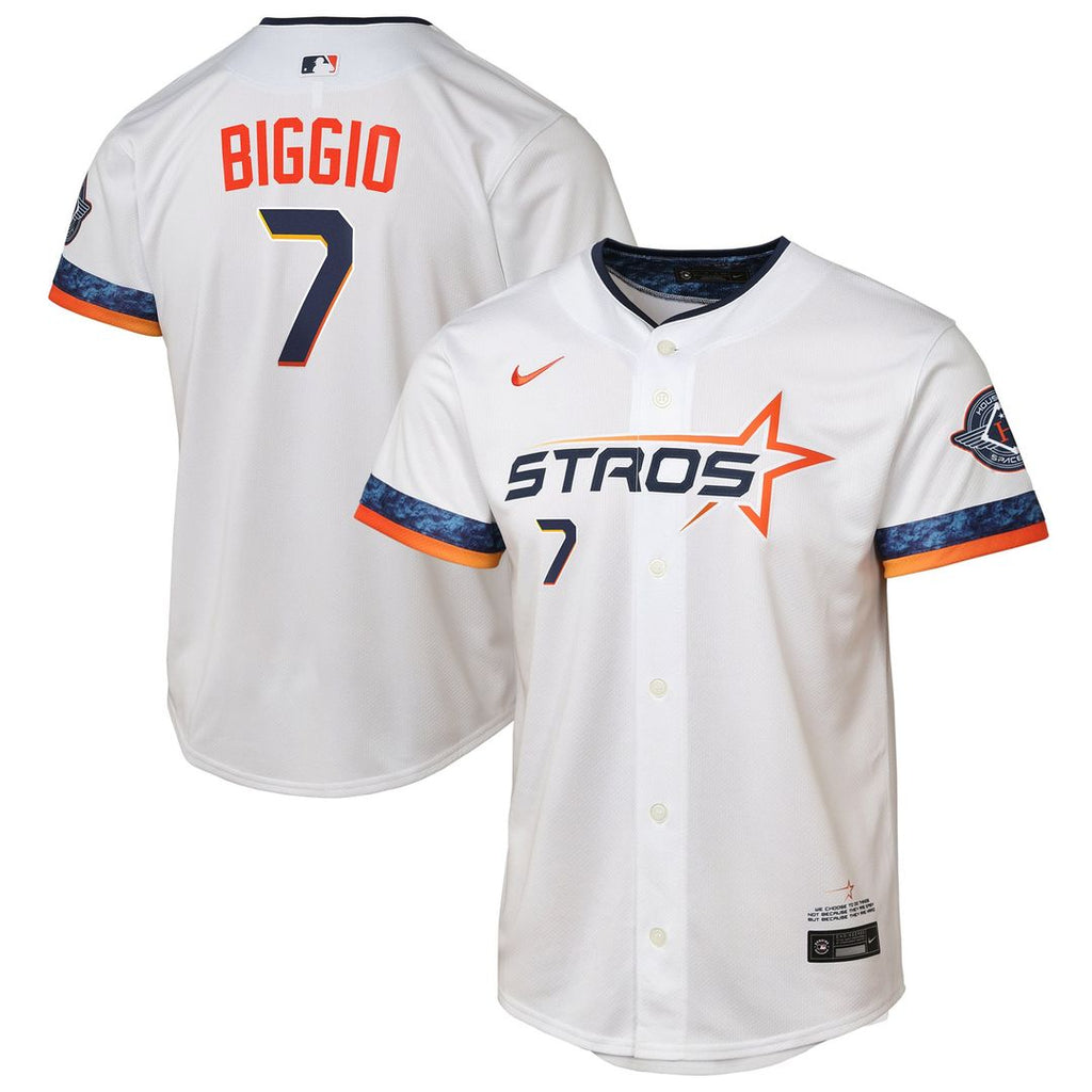 Craig Biggio Houston Astros Nike Youth 2025 City Connect Limited Player Jersey - White | MLB Fan Gear
