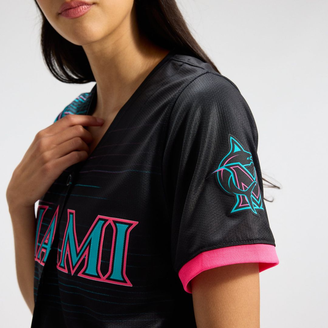 Miami Marlins Nike Women's 2025 City Connect Limited Jersey - Black | MLB Fan Gear