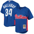 Roy Halladay Philadelphia Phillies Mitchell & Ness Youth Cooperstown Collection Mesh Batting Practice Jersey - Royal | MLB Fan Gear