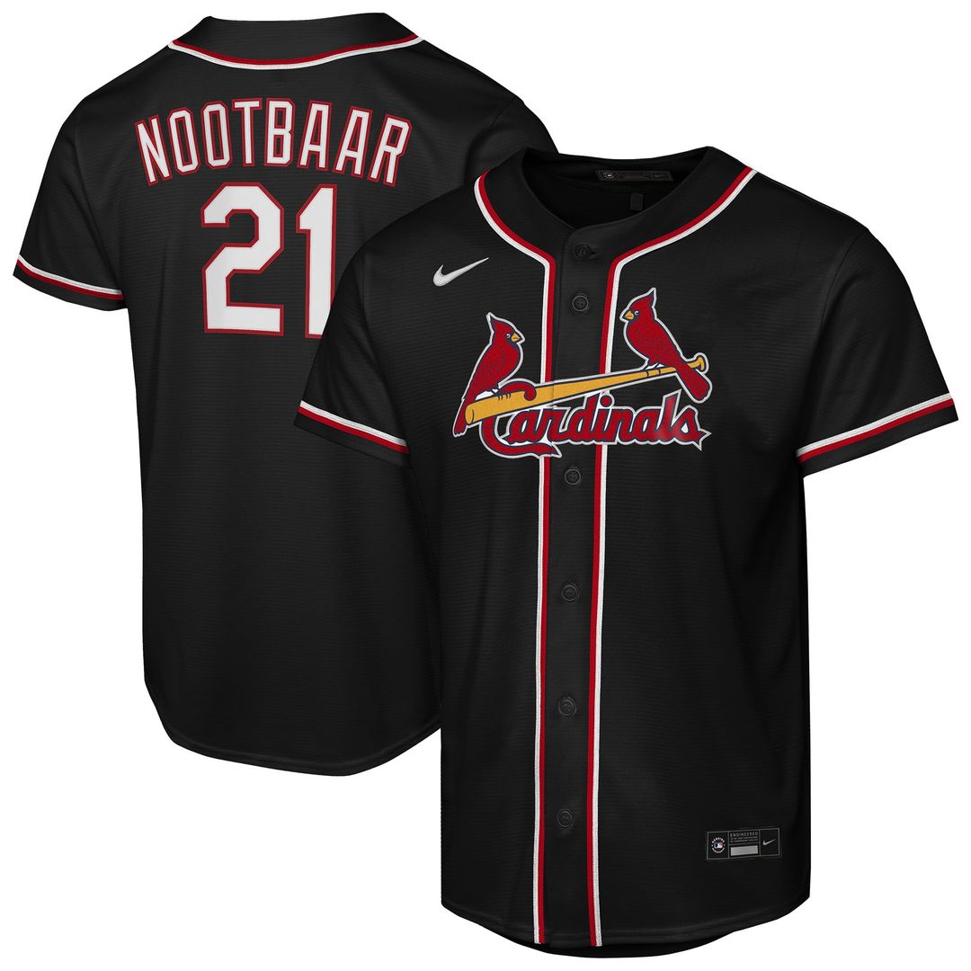 Lars Nootbaar St. Louis Cardinals Nike Youth Fashion Replica Player Jersey - Black | MLB Fan Gear