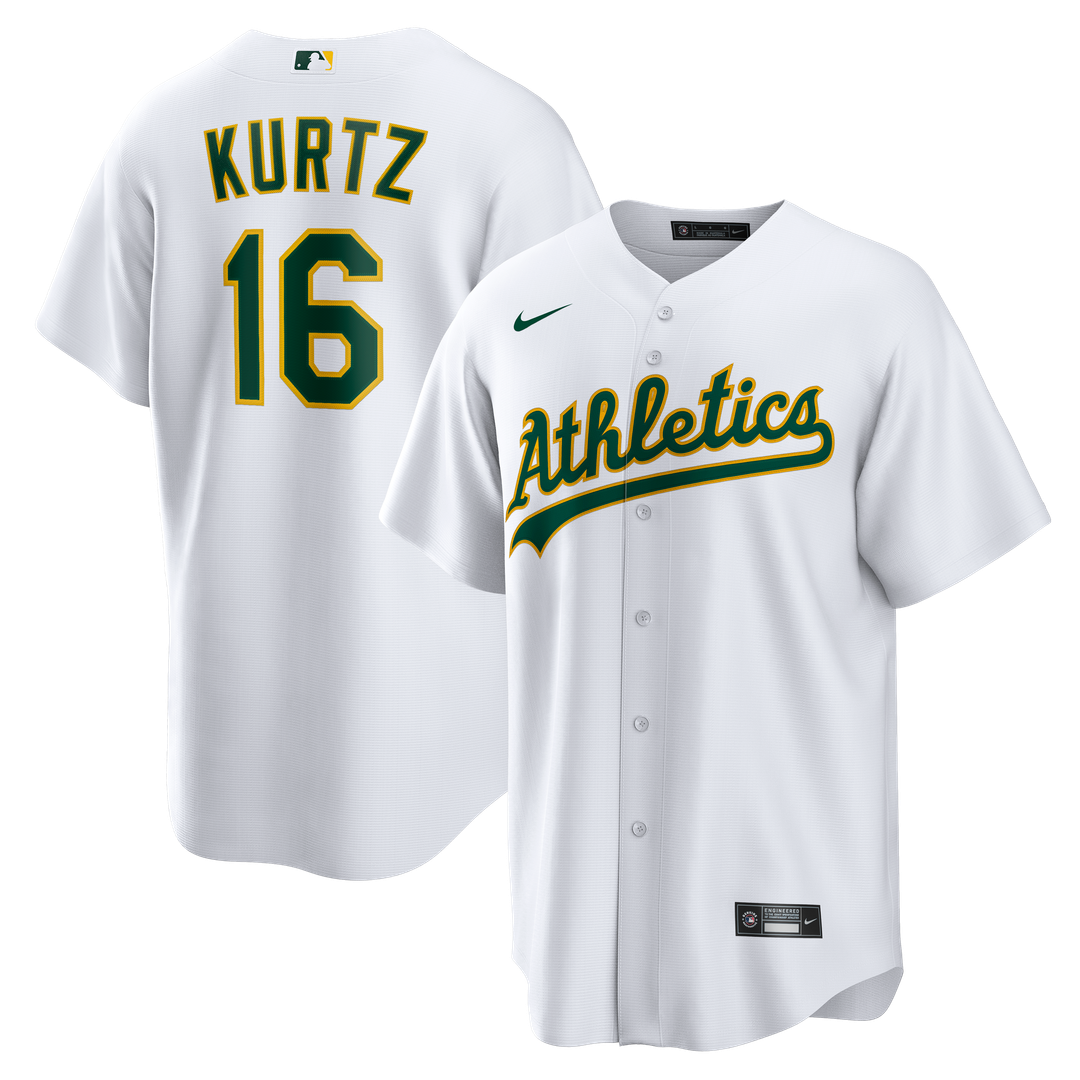 Nick Kurtz Athletics Nike Home Replica Jersey - White | MLB Fan Gear