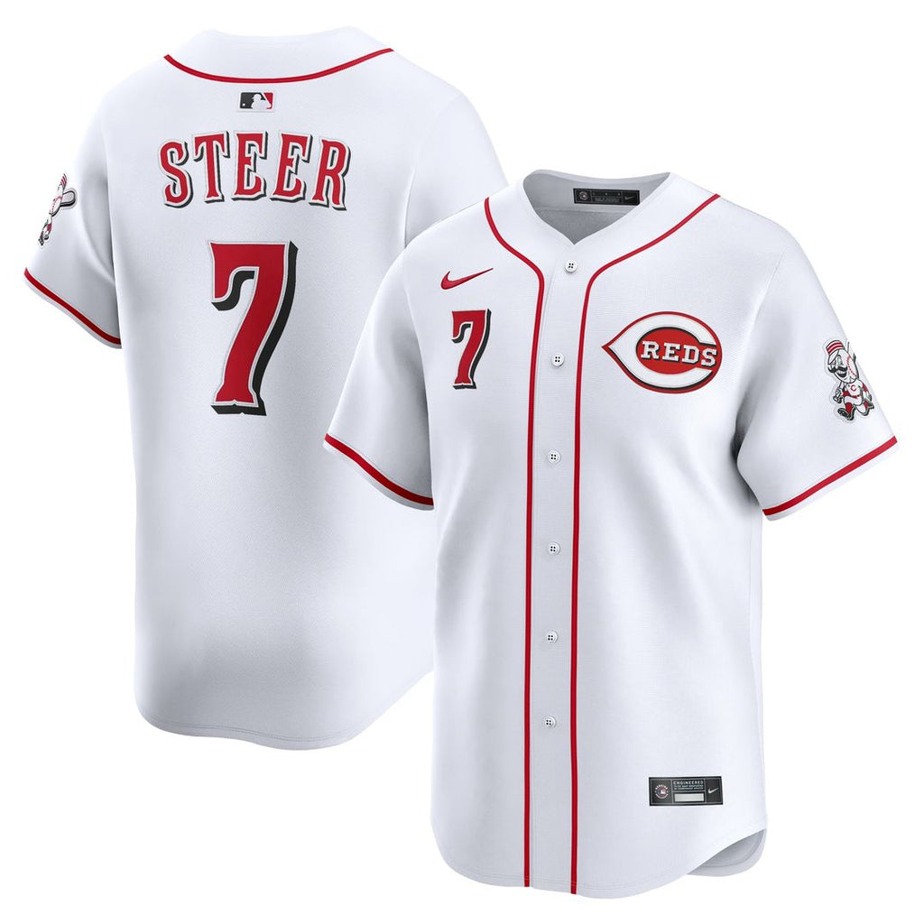 Spencer Steer Cincinnati Reds Nike Home Limited Player Jersey - White | MLB Fan Gear