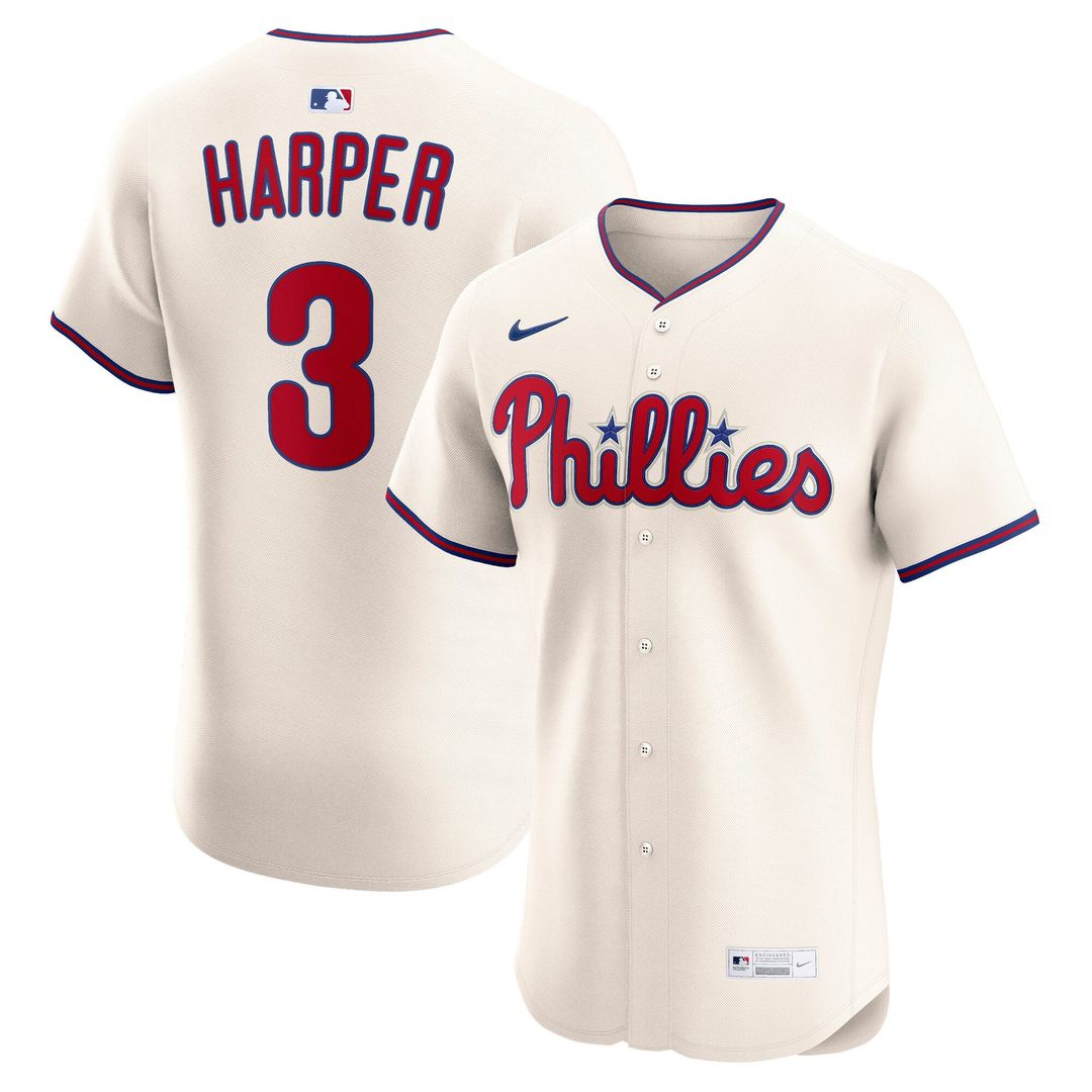 Bryce Harper Philadelphia Phillies Nike Alternate 2 Elite Jersey - Cream | MLB Fan Gear
