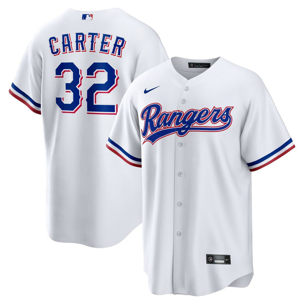 Evan Carter Texas Rangers Nike Home Replica Jersey - White | MLB Fan Gear