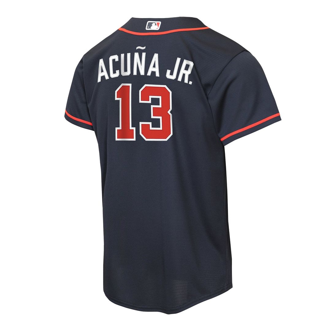 Ronald Acuña Jr. Atlanta Braves Nike Youth Road Replica Jersey - Gray | MLB Fan Gear