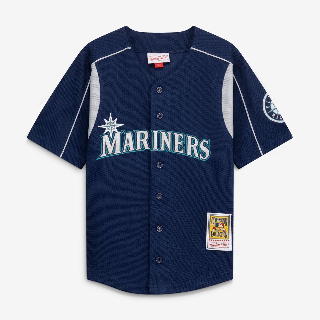 Felix Hernandez Seattle Mariners Mitchell & Ness Preschool Cooperstown Collection Batting Practice Jersey - Navy | MLB Fan Gear