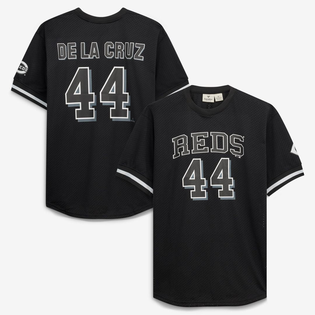 Elly De La Cruz Cincinnati Reds Fanatics Big & Tall Heavyweight Mesh Jersey - Black/ White | MLB Fan Gear