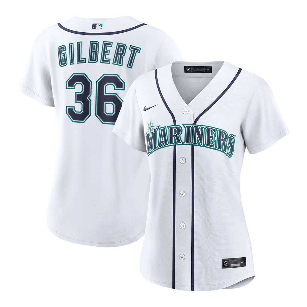 Logan Gilbert Seattle Mariners Nike Women's Home Replica Jersey - White | MLB Fan Gear