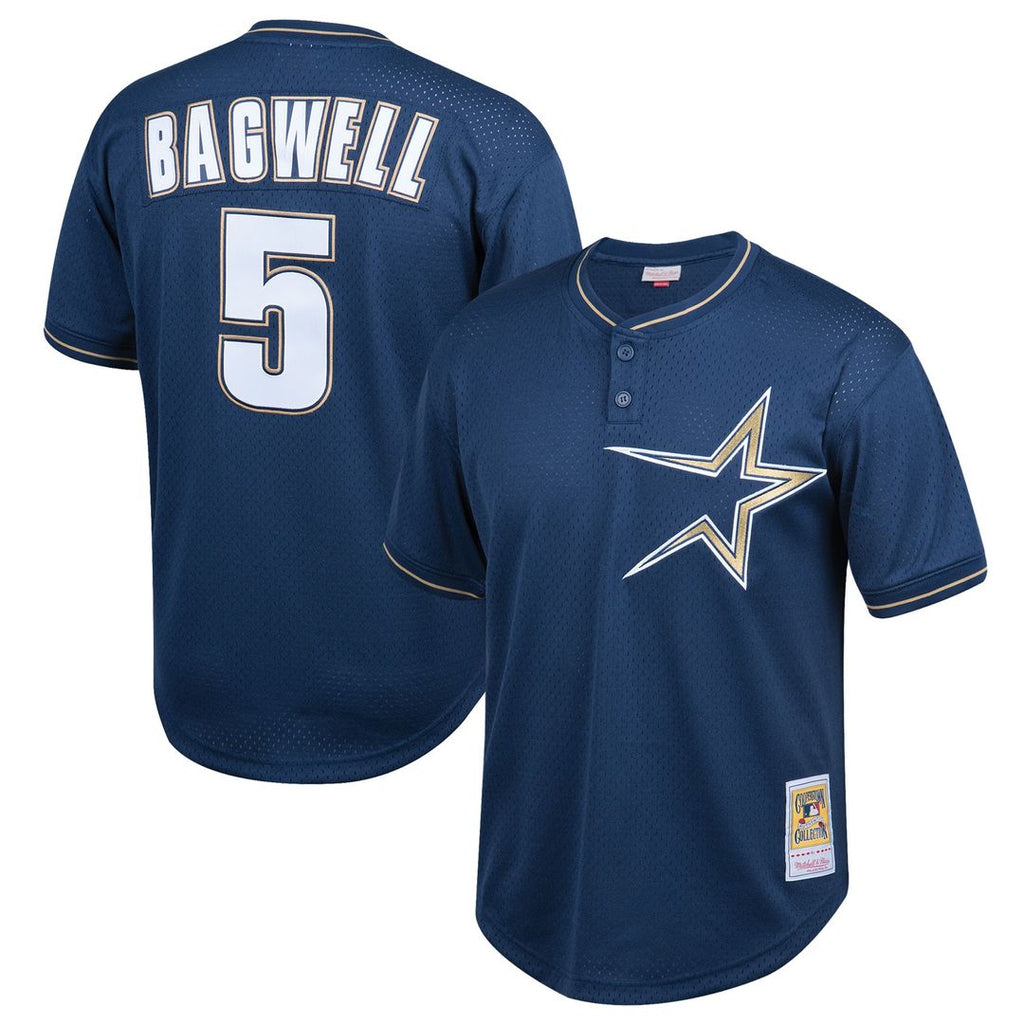 Jeff Bagwell Houston Astros Mitchell & Ness Youth Cooperstown Collection Mesh Batting Practice Jersey - Navy | MLB Fan Gear