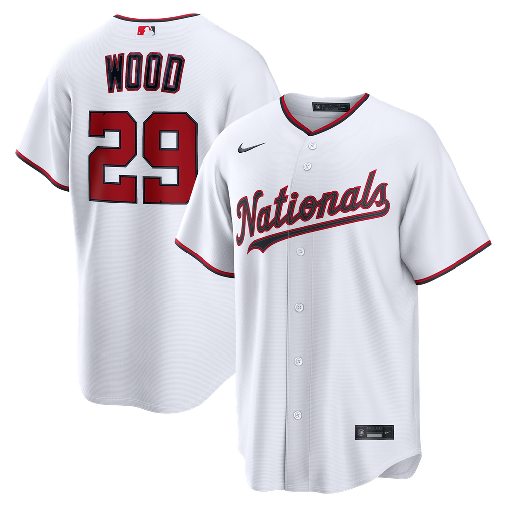 James Wood Washington Nationals Nike Home Replica Jersey - White | MLB Fan Gear