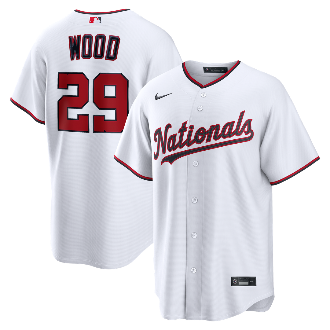 James Wood Washington Nationals Nike Home Replica Jersey - White | MLB Fan Gear