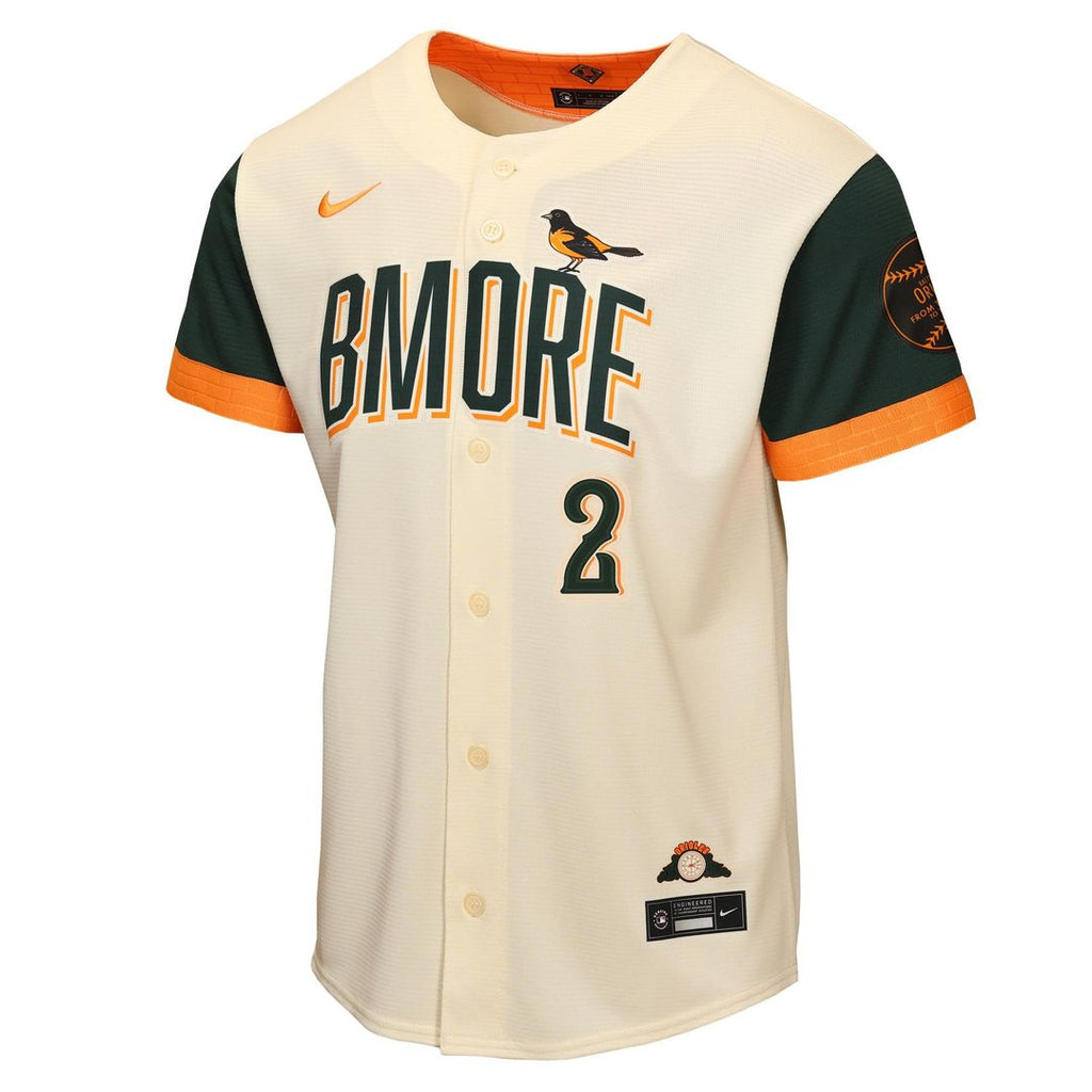 Gunnar Henderson Baltimore Orioles Nike Youth 2026 City Connect Stadium Jersey - Cream | MLB Fan Gear