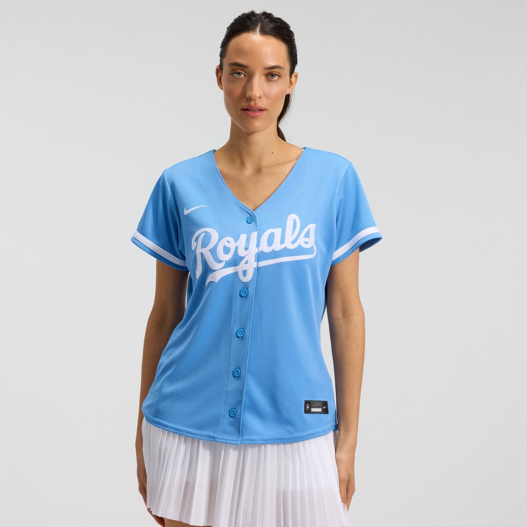 Kansas City Royals Nike Women's Alternate Replica Team Logo Jersey - Light Blue | MLB Fan Gear