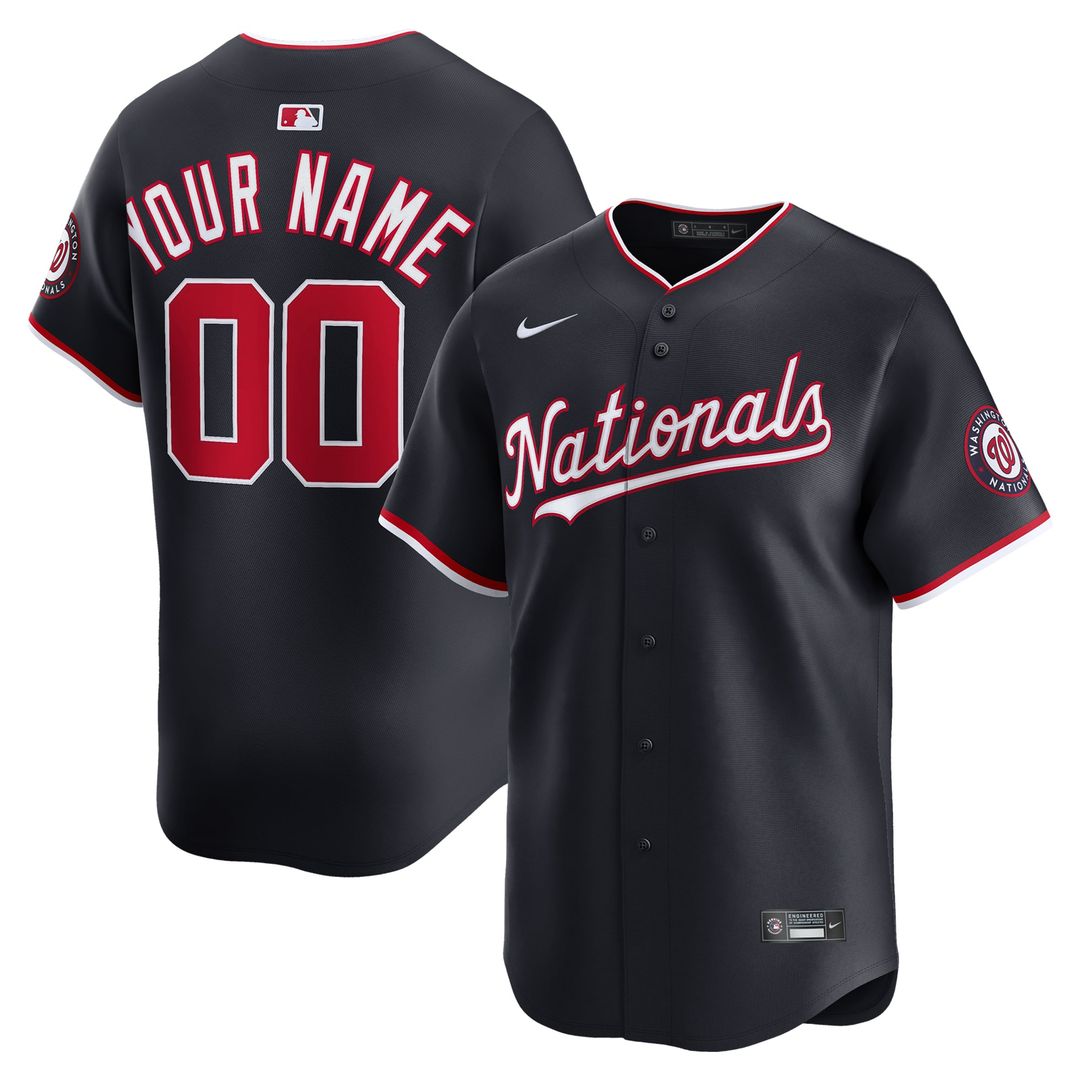 Washington Nationals Nike Alternate Limited Custom Jersey - Navy | MLB Fan Gear
