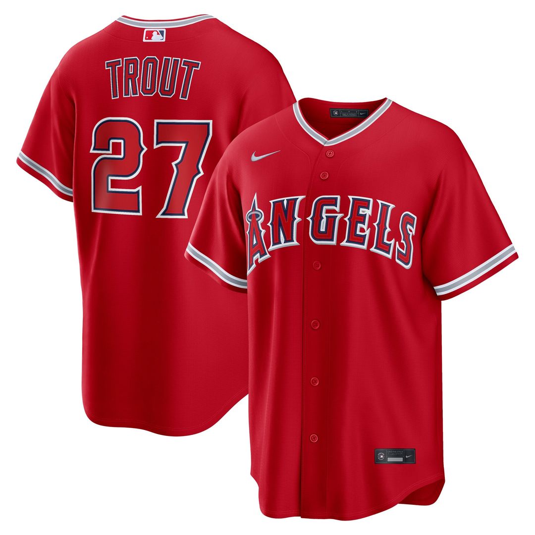 Mike Trout Los Angeles Angels Nike Alternate Replica Jersey - White | MLB Fan Gear