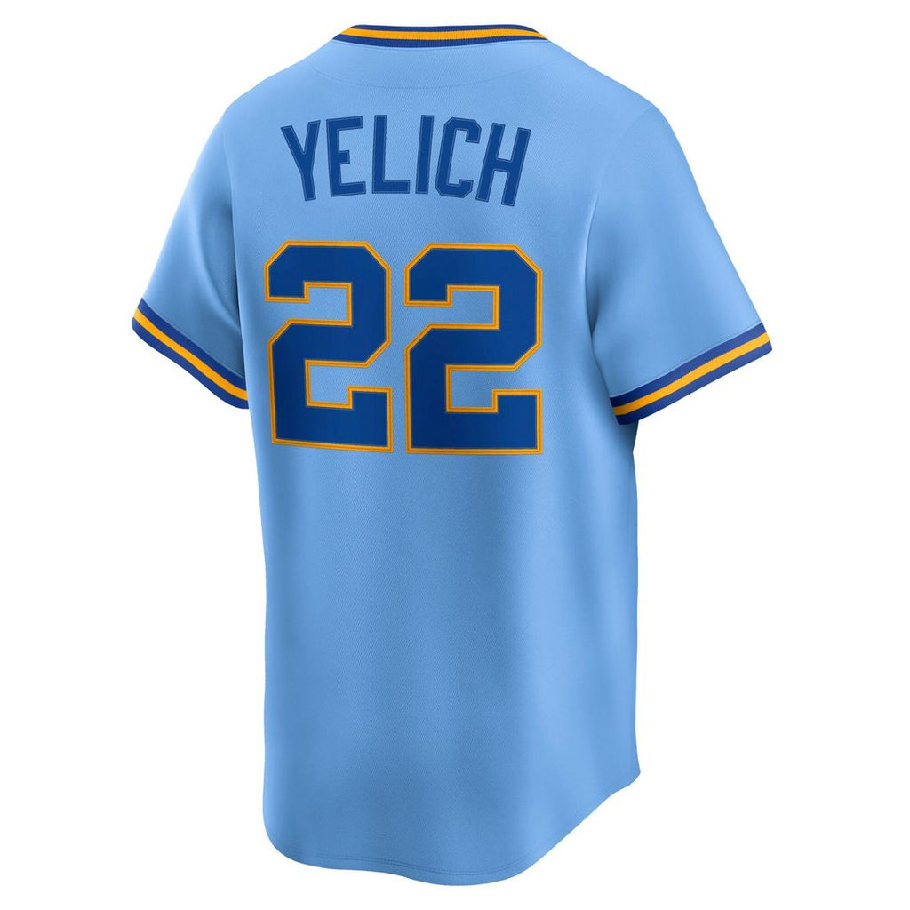 Christian Yelich Milwaukee Brewers Nike Cooperstown Collection Limited Jersey - Powder Blue | MLB Fan Gear