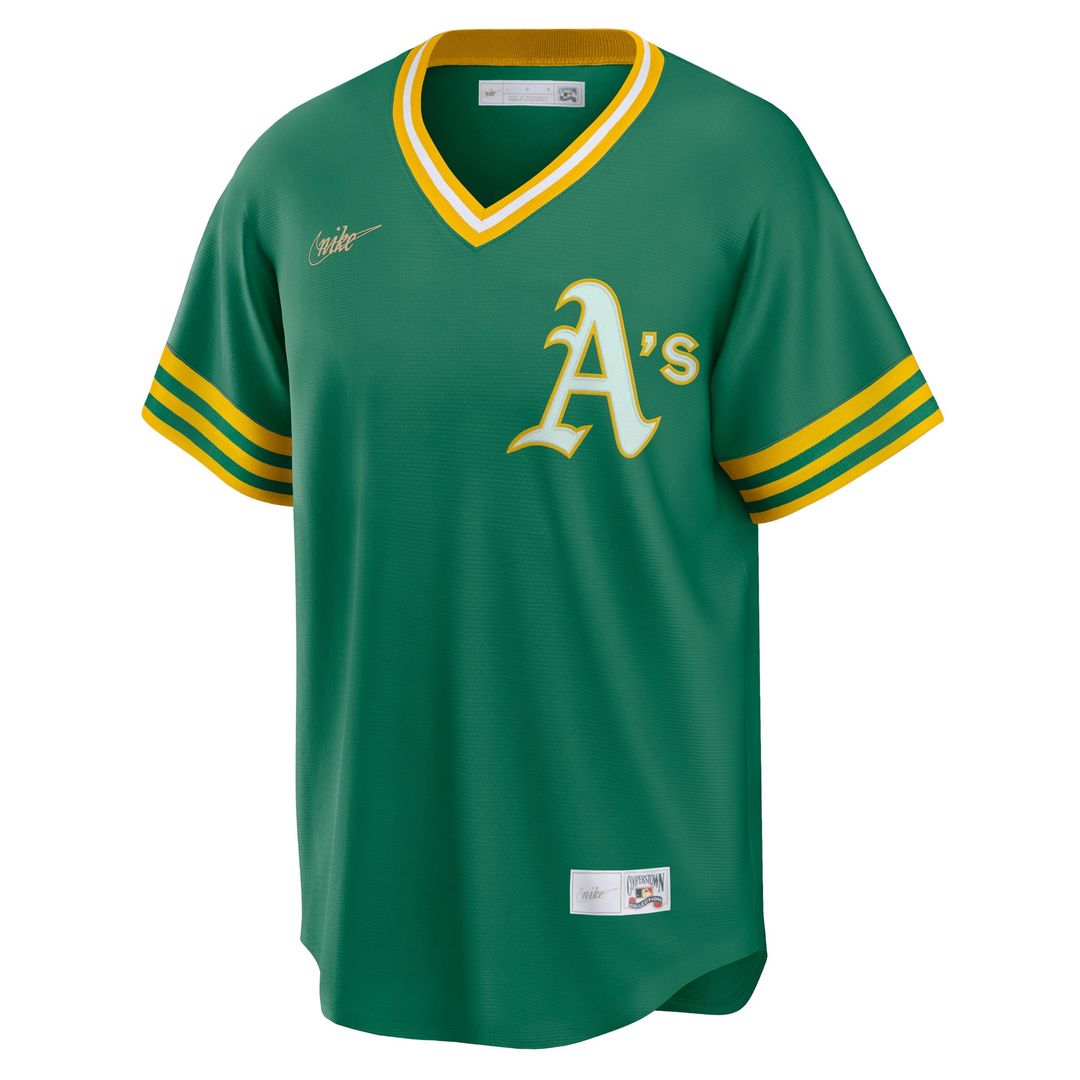 Reggie Jackson Athletics Nike Road Cooperstown Collection Player Jersey - Kelly Green | MLB Fan Gear