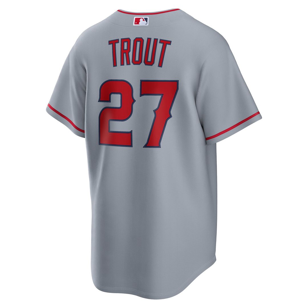 Mike Trout Los Angeles Angels Nike Road Replica Jersey - Gray | MLB Fan Gear