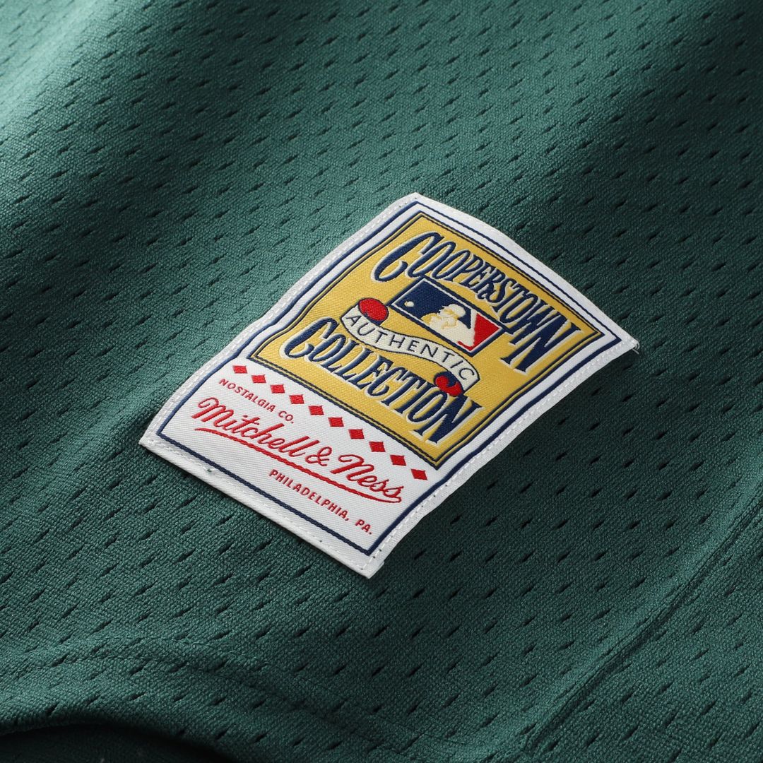 Rickey Henderson Athletics Mitchell & Ness Authentic Batting Practice Jersey - Green | MLB Fan Gear
