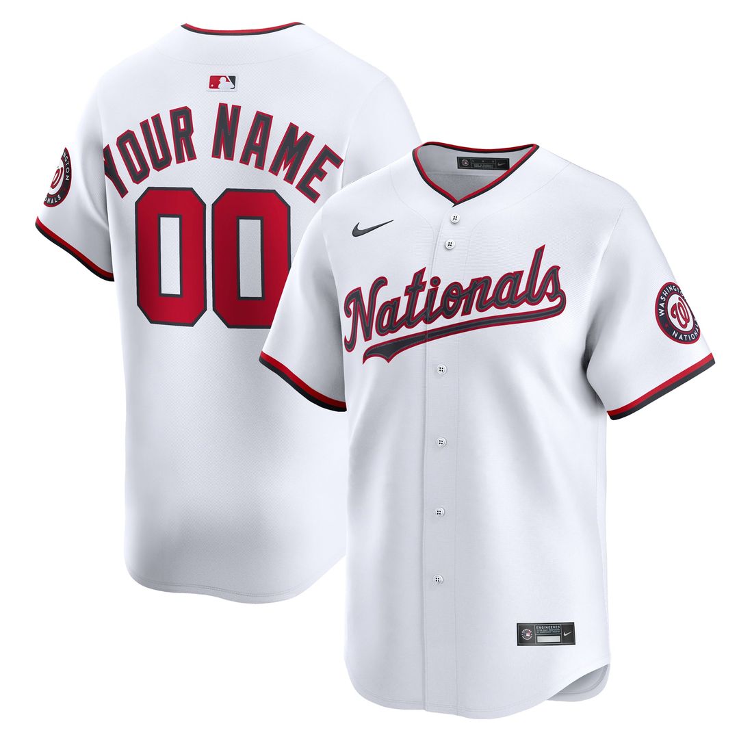 Washington Nationals Nike Home Limited Custom Jersey - White | MLB Fan Gear