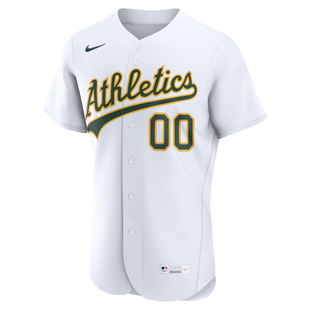 Athletics Nike Home Authentic Custom Jersey - White | MLB Fan Gear