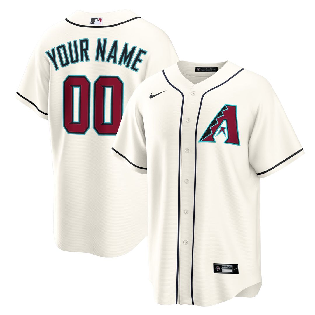 Arizona Diamondbacks Nike Home Custom Replica Jersey - Cream | MLB Fan Gear