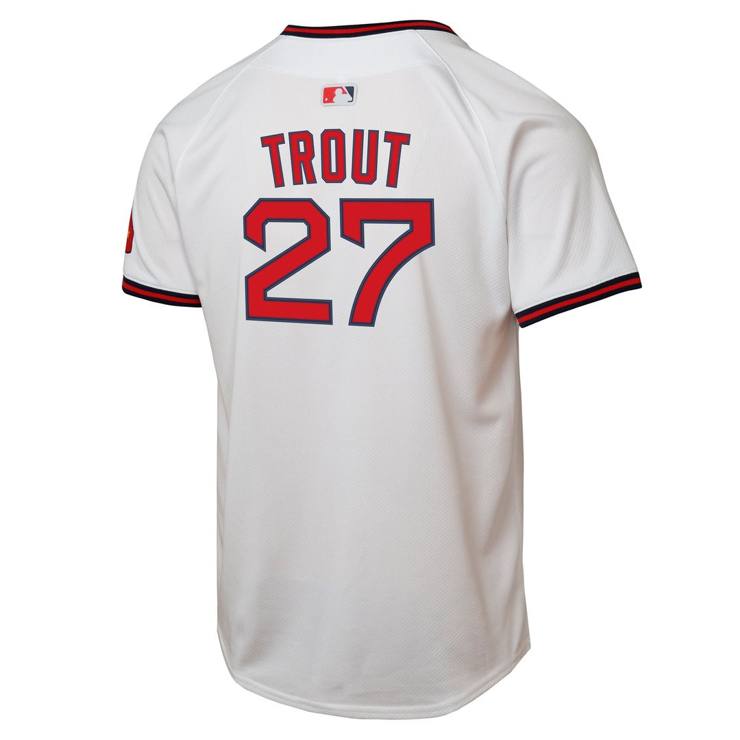 Mike Trout Los Angeles Angels Nike Youth Alternate 2 Limited Player Jersey - White | MLB Fan Gear