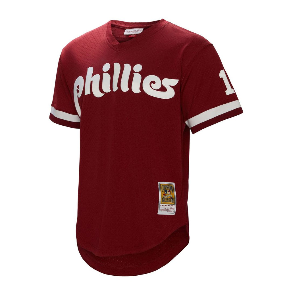 John Kruk Philadelphia Phillies Mitchell & Ness Big & Tall Cooperstown Collection Mesh Batting Practice Jersey - Burgundy | MLB Fan Gear