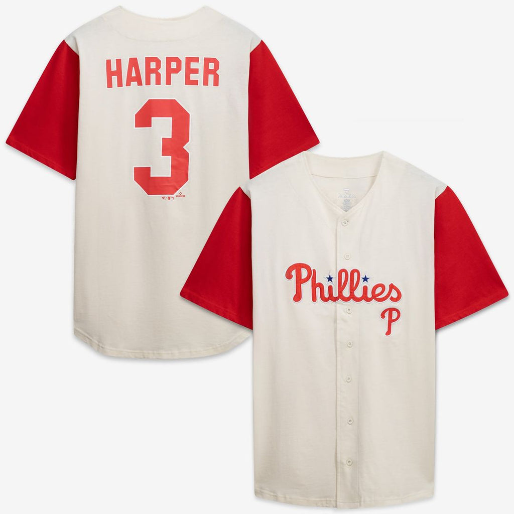 Philadelphia Phillies Profile Big & Tall Two-Color Fashion Jersey - Cream/ Red | MLB Fan Gear