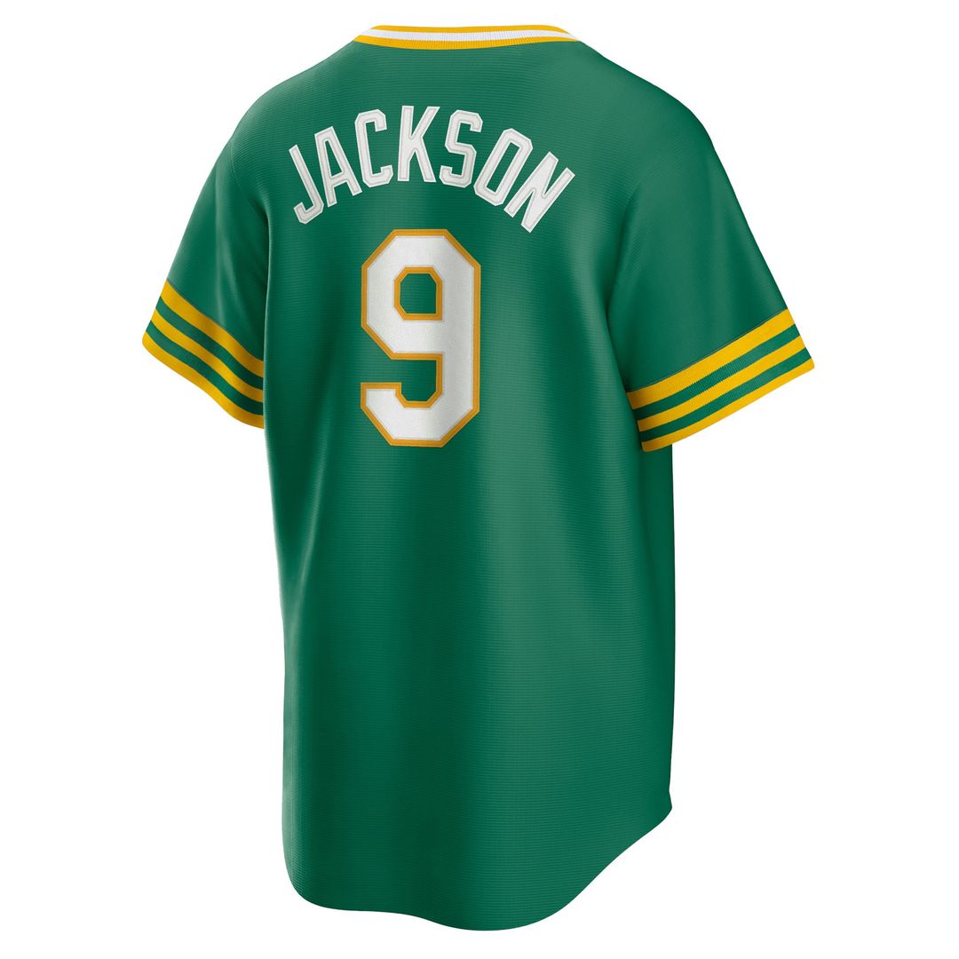 Reggie Jackson Athletics Nike Road Cooperstown Collection Player Jersey - Kelly Green | MLB Fan Gear
