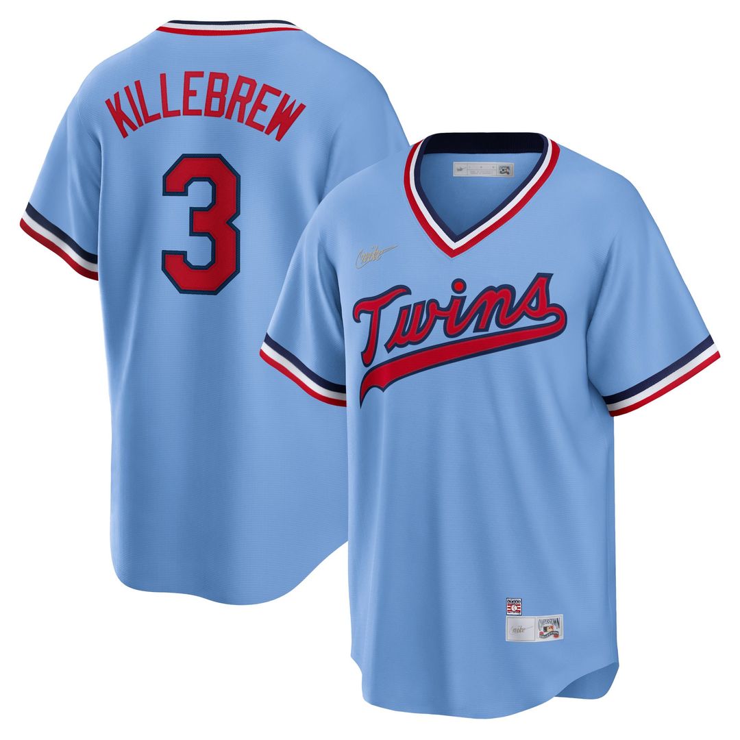 Harmon Killebrew Minnesota Twins Nike Road Cooperstown Collection Player Jersey - Light Blue | MLB Fan Gear